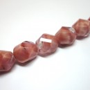 14x16mm rose and crystal marble twist faceted round